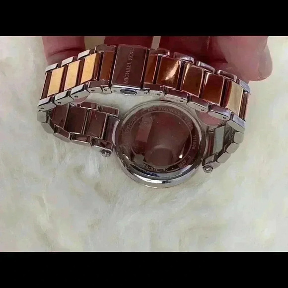 MICHAEL KORS Silver and Rose Gold Band Watch - Picture 7 of 8